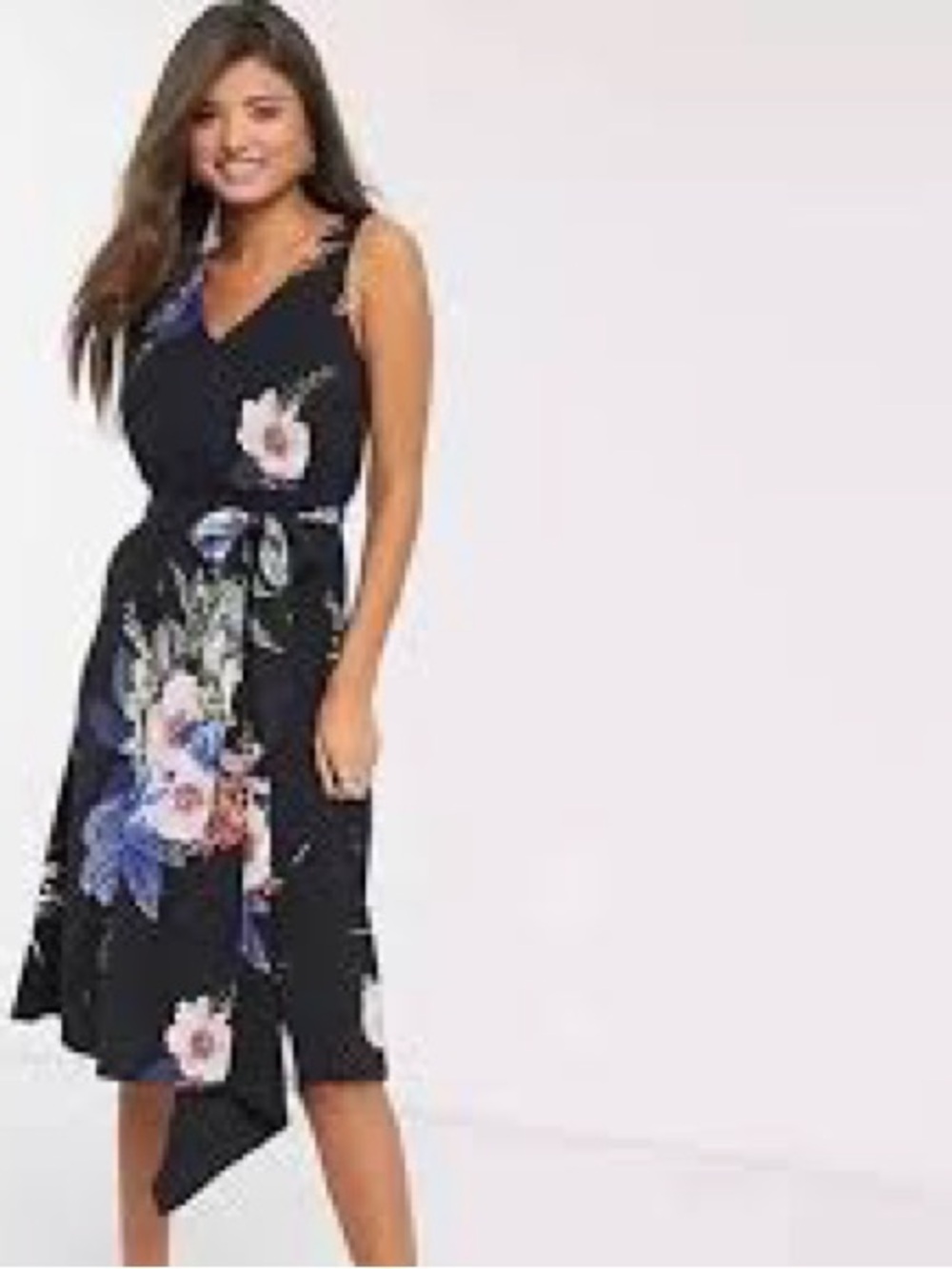 Ted Baker London Jamboree Floral Midi Dress ADULT SZ 5 MISSING BELT**